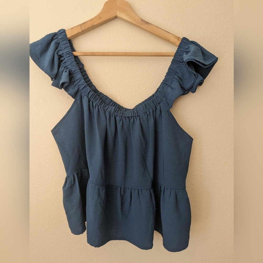 Blue top - Lola and Grace- Size Large
